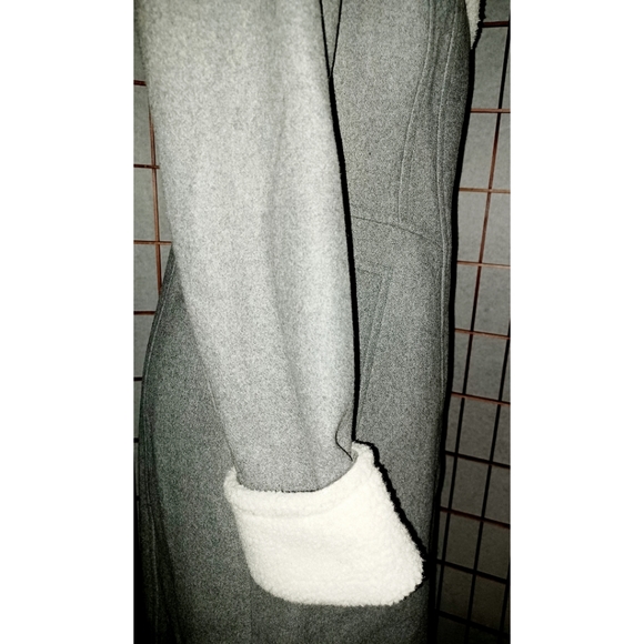 Dkny Wool-Blend Faux Fur Trim Collar Coat - Picture 13 of 16